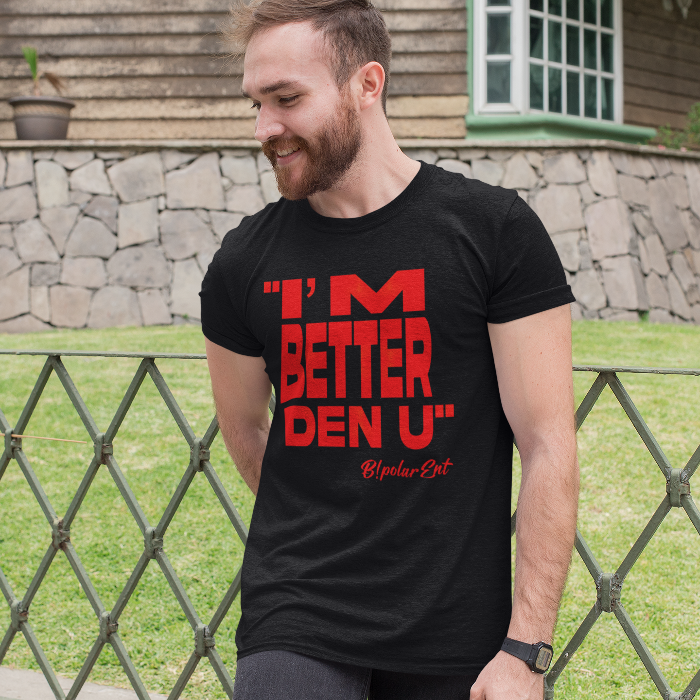 I'm Better Den U Script Black/Red