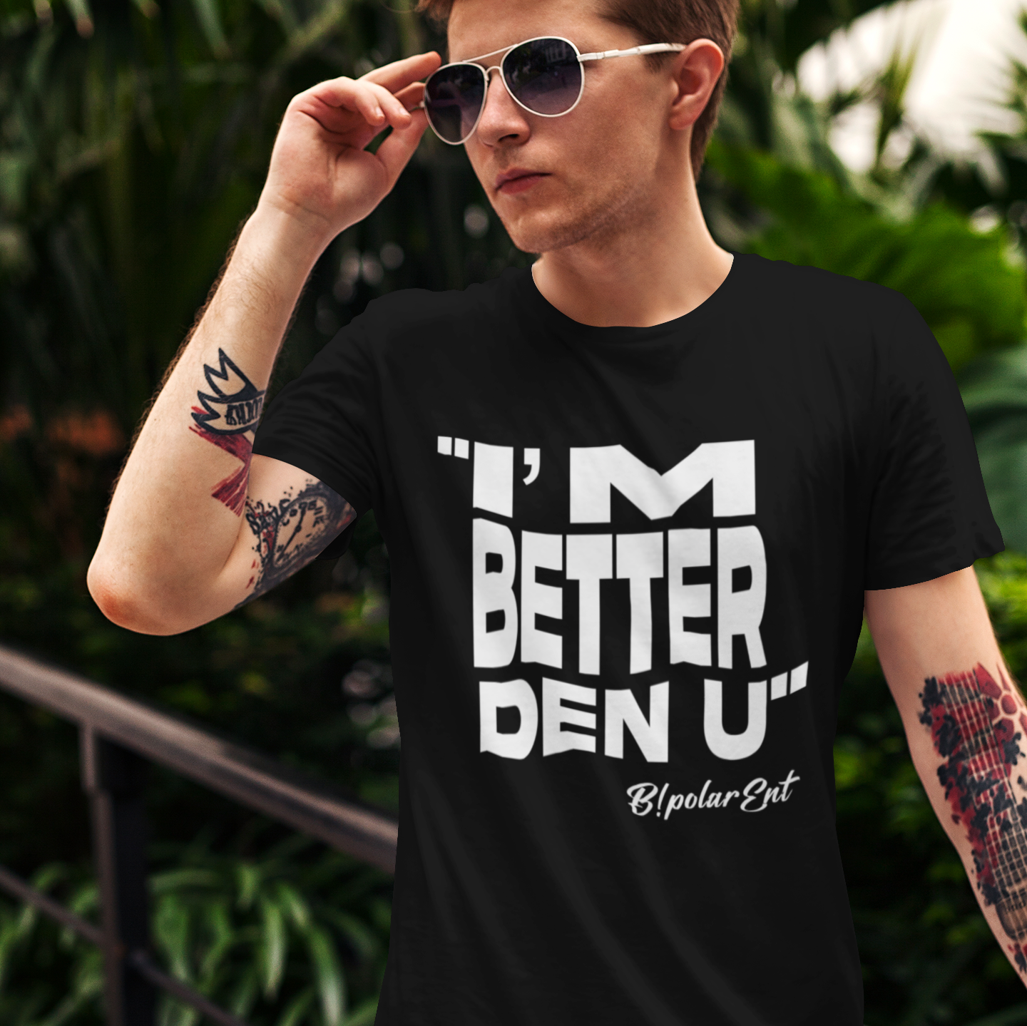 I'm Better Den U Script Black/White