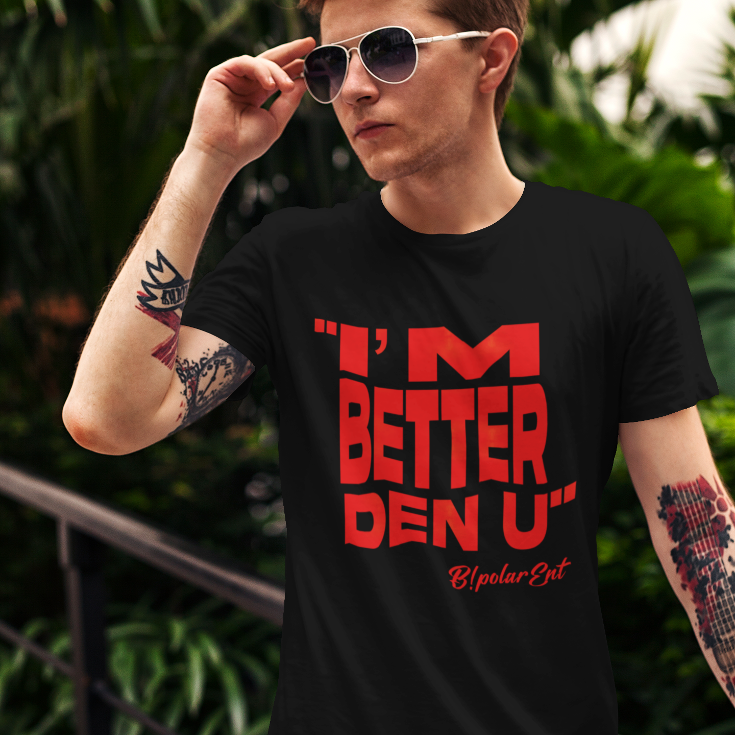 I'm Better Den U Script Black/Red