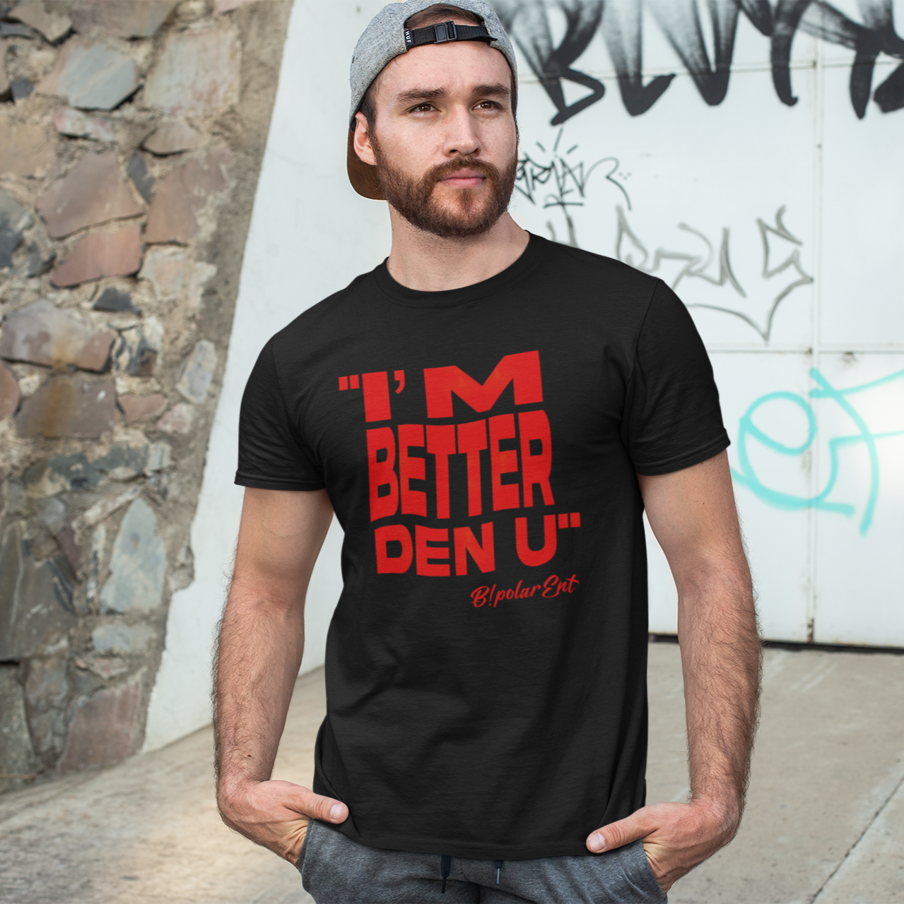 I'm Better Den U Script Black/Red